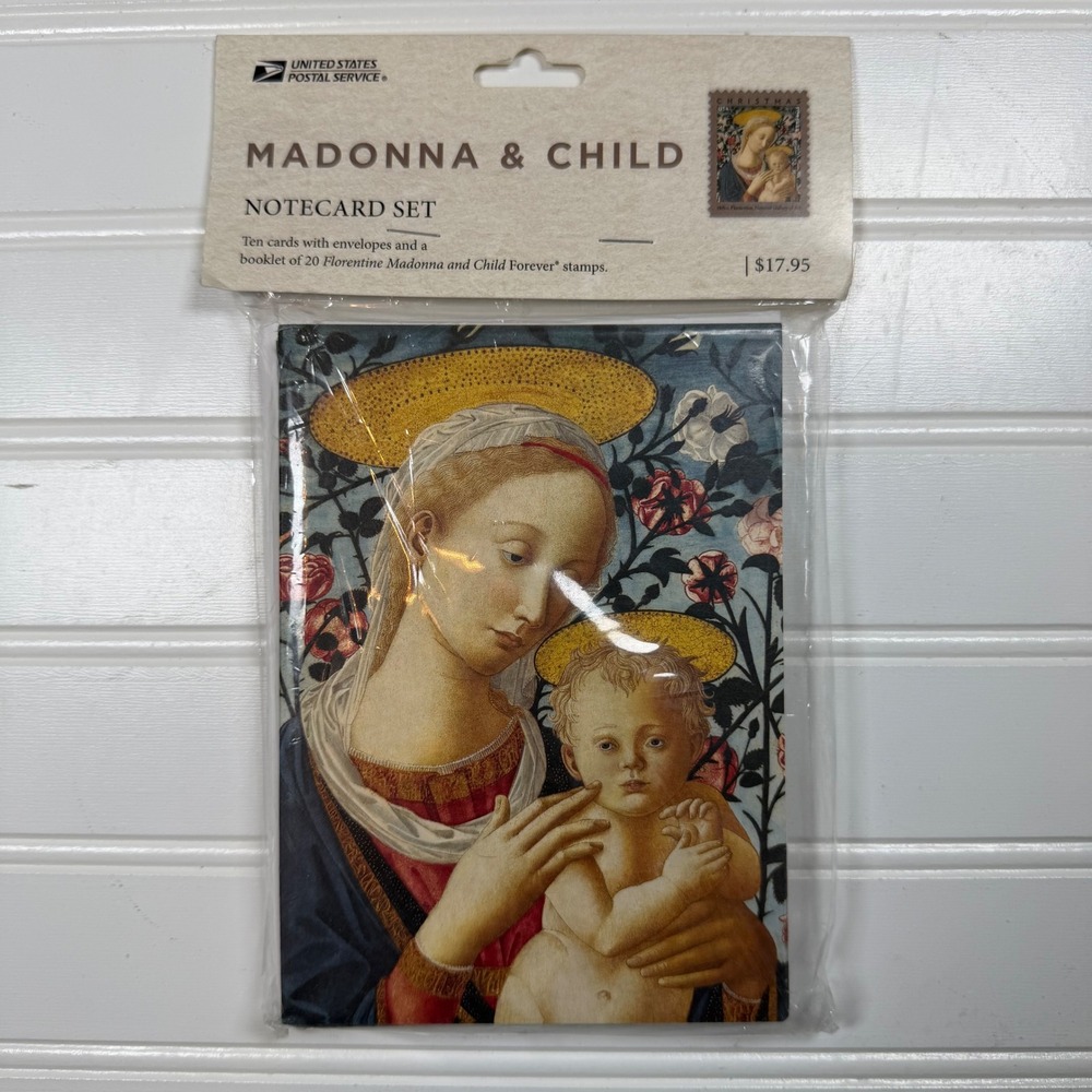 USPS Madonna and Child Notecard Set 10 Cards and 20 Forever Stamps Included‎ NEW